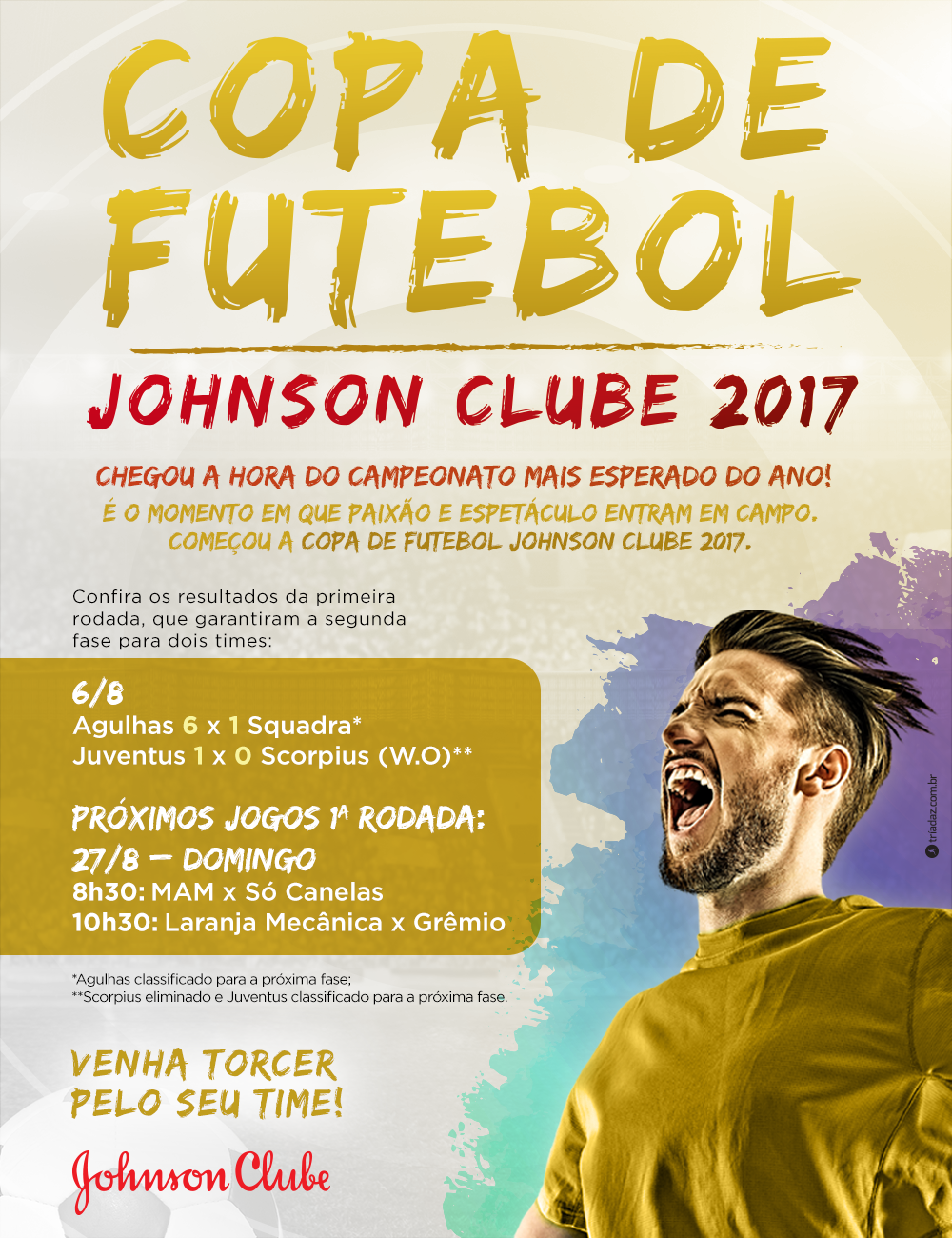 COMEÇOU A COPA DE FUTEBOL JOHNSON CLUBE 2017!